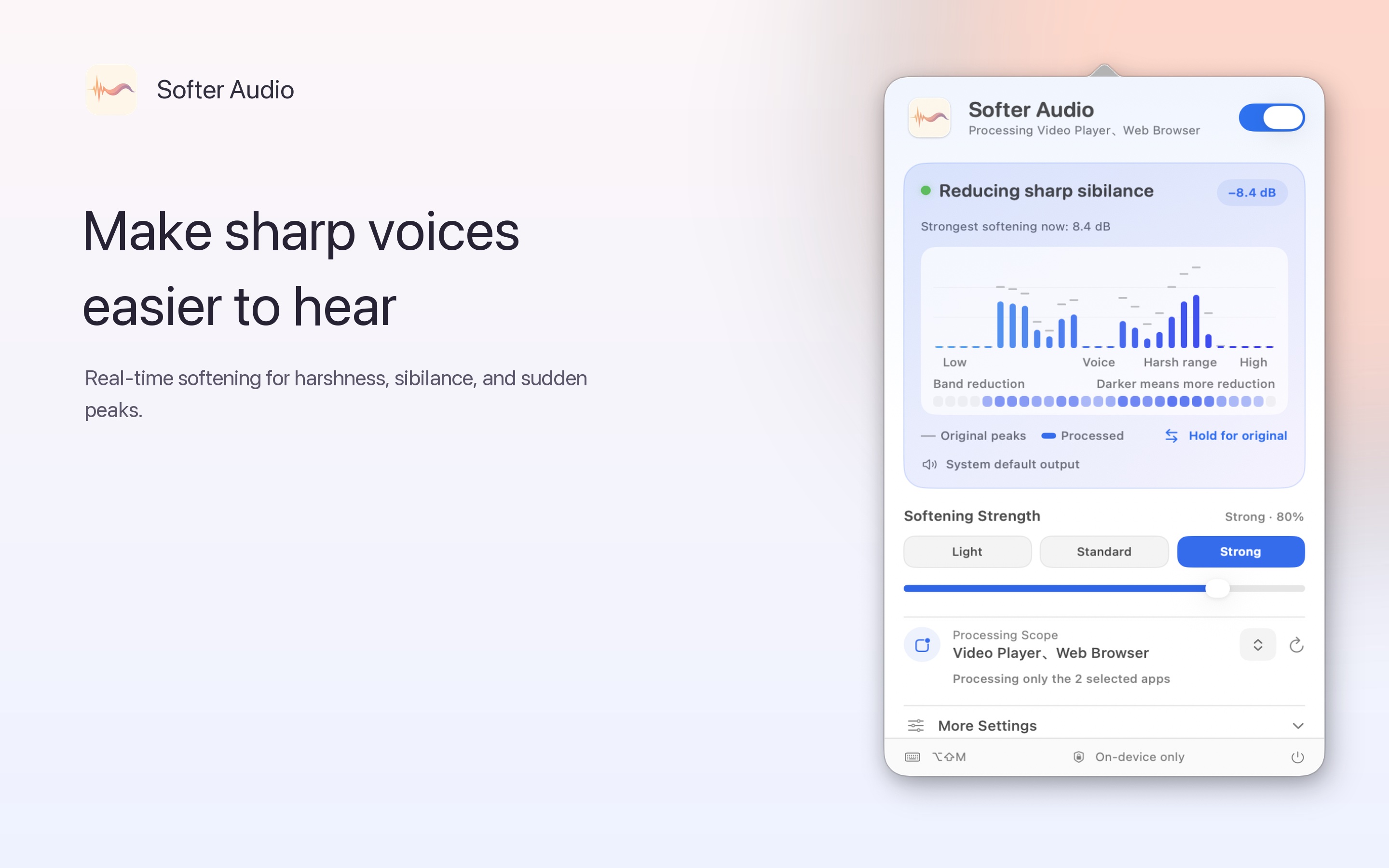 Softer Audio for macOS